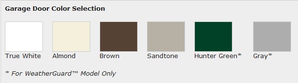 Garage door color selection